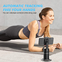 Kaihai-support de téléphone portable pour iPhone et Android, avec socle pivotant à 360 °, mobile, pour suivi des visages, caméra