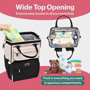 Sac à langer multifonctionnel avec tapis à langer, sangles pour poussette et étui pour sucette, unisexe, échantillon gratuit - Product Image 3