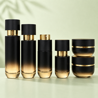 Ensemble de flacons cosmétiques en verre haut de gamme, flacon pour lotion, essence, fond de teint liquide, emballage haut de gamme pour soins de la peau, récipient rechargeable