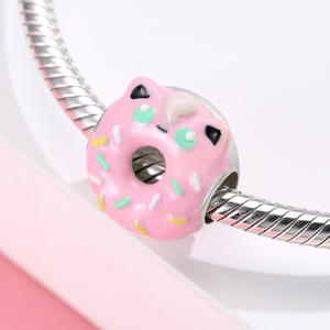 Kız Çocukları İçin DIY Boncuk 925 Ayar Gümüş Mineli Donut Şeklinde Takılar <span class=keywords><strong>2026</strong></span> - Product Image 3