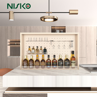 NISKO Minimalistischer Funktionaler Hardware-Couchtisch mit Smart-Elevator-Korb für Wohnzimmer, Esszimmer, Zuhause, Hotel und Bar