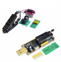 Programmer USB Motherboard Routing LCD CH341 Emas Mewah Tanpa Solder SOP8 Test Clip Modul dan Kit Elektronik