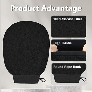Guante Exfoliante Personalizado con Logotipo para Ducha, Limpieza Corporal, Masaje Facial, Eliminación <span class=keywords><strong>de</strong></span> Piel Muerta, Guantes Exfoliantes 150D, Toallas Individuales - Product Image 4