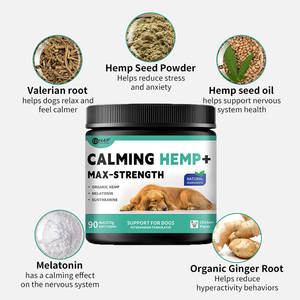 N4P fabrika doğrudan Max gücü sakinleştirici kenevir + çiğneme köpekler için kenevir tohumu yağı ve toz Valerian kök ile 270g anksiyete Barking için - Product Image 2