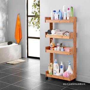 Bamboo Multifunctional Storage <b>Shelf</b> 4 Layers 60X70cm Freestanding Bathroom <b>Bedroom</b> Kitchen Use Durable - Product Image 1