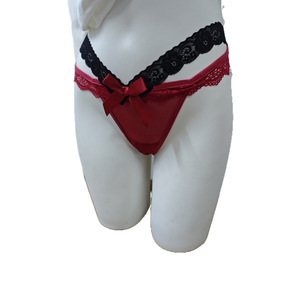 String rouge sexy avec nœud papillon pour femmes, lingerie sexy pour adultes, string séduisant pour femmes. - Product Image 5