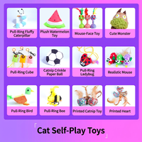 Jouet à mâcher en peluche pour chat avec plumes et papier froissé, jouet interactif pour animaux de compagnie pour jouer en intérieur