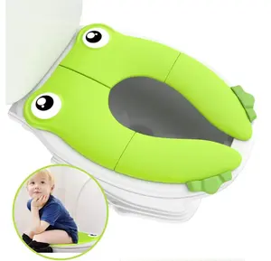 Foldable Potty Toilet Training Seat Portable Travel Toddler Toilet Seat with Carry Bag Prevent Germs Spread