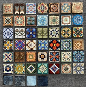 <span class=keywords><strong>Azulejos</strong></span> Marroquíes <span class=keywords><strong>Pequeños</strong></span> con Diseño Floral de 100x100 mm, <span class=keywords><strong>Azulejos</strong></span> Antiguos para Cocina, Balcón, Baño, <span class=keywords><strong>Azulejos</strong></span> Decorativos Verdes Retro para Baño - Product Image 1
