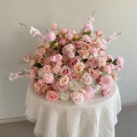 Décorations de mariage personnalisées de haute qualité, fleurs bleues, centre de table, boule de fleurs en soie, centre de table pour décoration de mariage