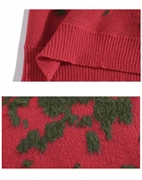 Pull de Noël personnalisé de haute qualité, respirant et anti-rétrécissement, avec un design rouge et vert pour les fêtes de famille en hiver