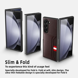 เหมาะสำหรับการขายข้ามพรมแดน: เคสโทรศัพท์ Samsung Fold 6/5/4/3 พร้อมสายรัดแบบถักและช่องใส่บัตร ผลิตโดย Huanmin Fact - Product Image 2