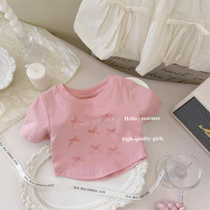 Tongxingyuan Baby Girls Summer Ballet Style Top And Skirt Set Breathable Thin Short Sleeve Princess Outfit - Product Image 4