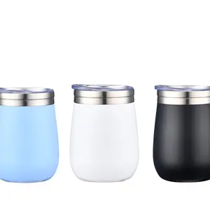 Nuovo design caffè viaggio bicchiere vino 12oz colore personalizzato in acciaio inox 304 isolato boccale BPA free drinkware per la scuola