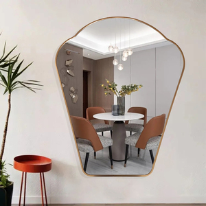 <span class=keywords><strong>Miroir</strong></span> mural suspendu personnalisé pour la décoration du salon, de l'hôtel, de l'entrée, du <span class=keywords><strong>couloir</strong></span>, du salon, <span class=keywords><strong>avec</strong></span> cadre doré - Product Image 3