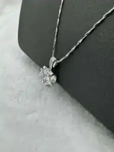 थोक बढ़िया आभूषण 925 स्टर्लिंग सिल्वर महिलाओं का हार जिरकोन मोइसानाइट हीरा सुसंस्कृत हीरा वेलेंटाइन उपहार