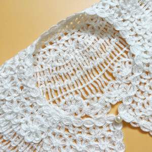 Collar bordado desmontable ahuecado de encaje blanco de alta calidad, accesorios de ropa para mujer - Product Image 5