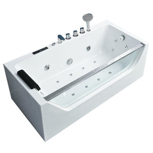 Luxuriöse 1,7 Meter moderne Acrylglas freistehende Ecke Whirlpool Drainer umwelt freundliche Blasen massage Spa 60gal Kapazität - Product Image 6