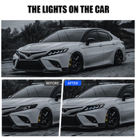Pour Toyota Camry 2018-2023 LE SE XLE XSE TRD bande de phares hybrides phare LED 4 lentilles accessoire automobile CMR-A146-4T