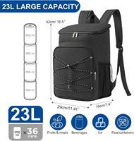 Sac isotherme à double compartiment, étanche, en polyester, pliable, avec fermeture éclair, pour le camping, les pique-niques, la randonnée, les voyages