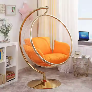Fauteuil suspendu en rotin en forme d'œuf, design moderne, pour intérieur et extérieur, mobilier de jardin en métal et cannage, balançoire de patio - Product Image 1