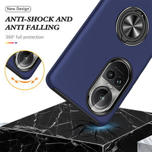 Funda rígida para teléfono móvil con soporte de anillo magnético de TPU suave para <span class=keywords><strong>Oppo</strong></span> A5 A5 Pro A40 A78 A58 - Product Image 2