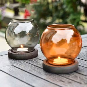Support de bougie en verre transparent parfumé de luxe Simplicity Sphere, élégant, décoratif, fait main, résistant à la chaleur, pour la décoration de la maison, Pâques - Product Image 2
