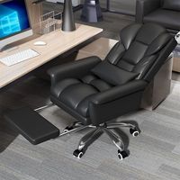 Chaise de bureau informatique en tissu, ergonomique, pivotante, avec dossier confortable, accoudoirs fixes et structure métallique pour usage domestique et professionnel