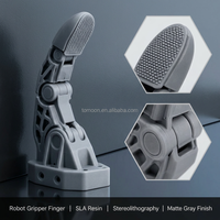 Prototypé de doigt de préhenseur robotique articulé en résine imprimée en 3D SLA, pour automatisation par stérolithographie, R&D, effetif final, personnalisé OEM