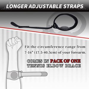 Verstellbare Tennis ellenbogens tütze Golfer Ellenbogen riemen Band Unterarm entlastung mit Kompression kissen für Sehnen entzündung Männer & Frauen - Product Image 3