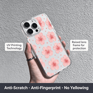 Coque transparente en TPU avec fleurs d'hibiscus roses et pois, Housse de téléphone esthétique estivale pour iPhone 17 16 15 14 13 Pro Max - Product Image 4