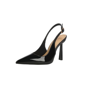 Nuovo Arrivo Sandali Donna con Tacco a Spillo Punta Affusolata Taglie Grandi in Pelle Verniciata Lucida Eleganti con Cinturino Posteriore e Fibbia <span class=keywords><strong>Neri</strong></span> Estivi - Product Image 4