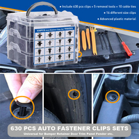 630 pièces voiture Auto Push Clips de retenue assortiment Auto voiture plastique attaches et Clips pare-chocs Rivet Kit corps Clips Auto attaches