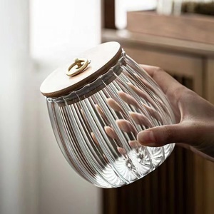 Neue meist verkaufte Verkäufer Küche Essen Tee Kaffee Bar Glas Vorrats glas Flaschen Gläser Behälter <span class=keywords><strong>Set</strong></span> mit Bambus deckel Metall griff - Product Image 5