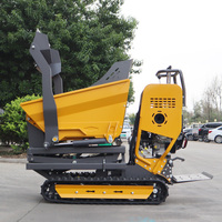 Voll hydraulischer 800kg Benzinmotor angetriebener Ketten transporter Selbst laden der Mini Dumper Truck Minidumper