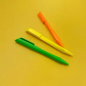 Sıcak satış plastik üçgen mat katı tükenmez kalem özel logo
