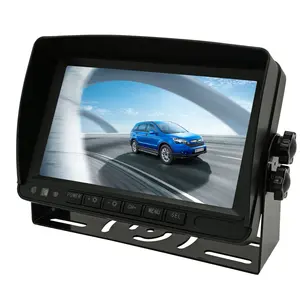 كاميرا رؤية خلفية جانبية أمامية عالية الدقة + 7 بوصة 2CH للسيارة LCD ip شاشة LCD لحافلة RV شاحنة مقطورة قافلة العربة