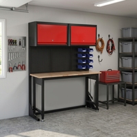 Établi robuste en acier inoxydable réglable avec panneau perforé, armoire murale, conception modulaire, capacité de charge de 800 kg, personnalisable OEM