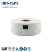 Rouleau d'étiquettes en papier thermique auto-adhésif pour imprimante Brother, Compatible avec réservoir d'encre DK1201 DK-11201 DK11201 DK 11201 noir sur blanc