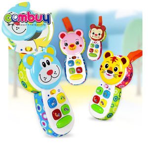Animaux de bande dessinée mobile set <span class=keywords><strong>6</strong></span> <span class=keywords><strong>mois</strong></span> + jouer jouets musicaux bébé téléphone - Product Image 1