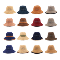 Chapeau de soleil cloche de luxe en raphia naturel pour femme, style bob en paille crochetée, avec logo personnalisé – Vente en gros