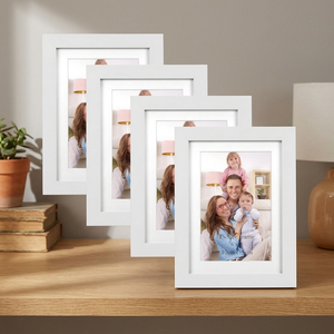 Wooden Washed White Photo <b>Frame</b> <b>Set</b> Modern Simple Stylish Home Decor Gift <b>Wall</b> Hanging Display 4x6 5x7 8.5x11 11x14 Custom - Product Image 3