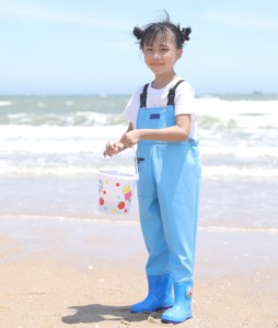 Wader <span class=keywords><strong>de</strong></span> pesca impermeable <span class=keywords><strong>de</strong></span> PVC <span class=keywords><strong>para</strong></span> niños y niñas, <span class=keywords><strong>botas</strong></span> <span class=keywords><strong>de</strong></span> <span class=keywords><strong>agua</strong></span> <span class=keywords><strong>de</strong></span> una pieza, pantalón en el pecho - Product Image 6