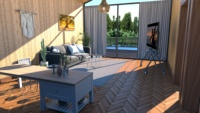Rumah Modular A-Frame UVO Flat Pack, Perakitan Cepat, Rumah Prefab Atap Gable, Rumah Mungil Segitiga untuk Halaman Belakang Airbnb