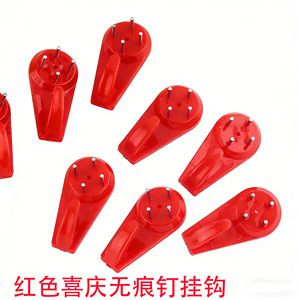 Red Novelty Wall <b>Hook</b> With Removable Design For Picture Frame And Photo <b>Display</b> - Product Image 2