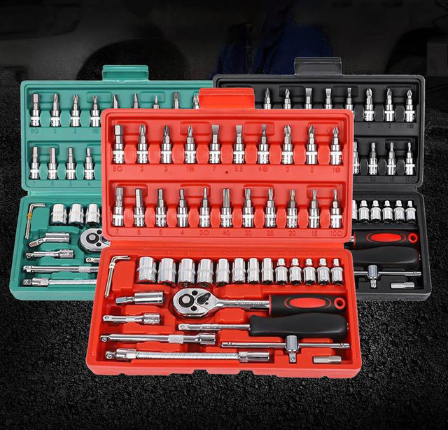 New Selling Product Ratchet Torque Wrench Wrenches Hand Tools Socket Wrench Spanner Tools Box for Mechanic Screwdriver Tool Set