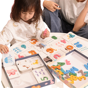 Montessori phong cách Bảng chữ cái tiếng anh học tập <span class=keywords><strong>DIY</strong></span> Logo ghép hình bản đồ 2-7 tuổi trẻ mới biết đi cảm giác đồ chơi nhựa phim hoạt hình khối gỗ - Product Image 1
