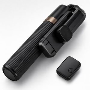 Trípode de Aluminio JC-01S con Luz LED de Relleno, Palo Selfie Extensible de 985 mm con Mango de Ranura Recta para Transmisión en Vivo - Product Image 5