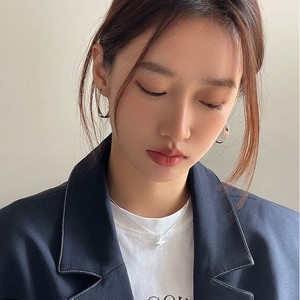 <strong>Hardware</strong> Girl Hoop <strong>Earrings</strong> Niche Design High-end Ear Buckle Plain Circle Mbius Alloy Electroplated Trendy Wedding Women - Product Image 6