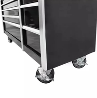 Chariot de coffre à outil roulant à 5 tiroirs robuste verrouillable pour le stockage d'atelier automobile Finition de revêtement en poudre de fer en acier